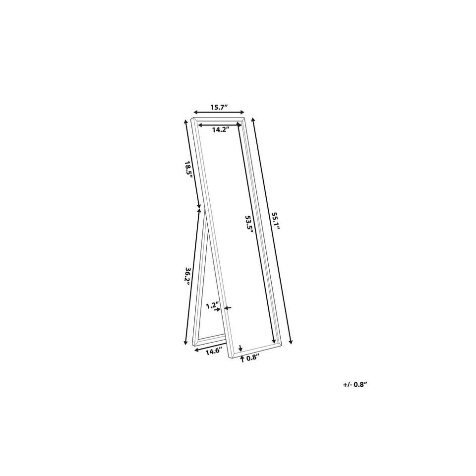 Beliani Staande Spiegel TORCY - Zwart Synthetisch Materiaal Beliani Staande Spiegel TORCY - Zwart Synthetisch Materiaal -Beliani 01346422bb084273ae9cea2bf26389c9