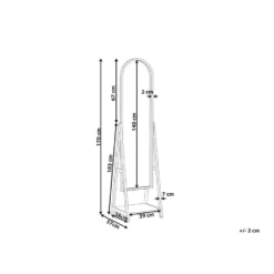 Beliani Staande Spiegel CHAMBERY - Lichte Houtkleur Paulowniahout -Beliani 0469836e80864d24889653f21781f361