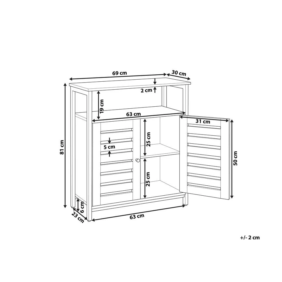 Beliani Sideboard VILSECK - Donkere Houtkleur Vezelplaat Beliani Sideboard VILSECK - Donkere Houtkleur Vezelplaat -Beliani 08e1d55a702540589ca25aa8ac4c189e