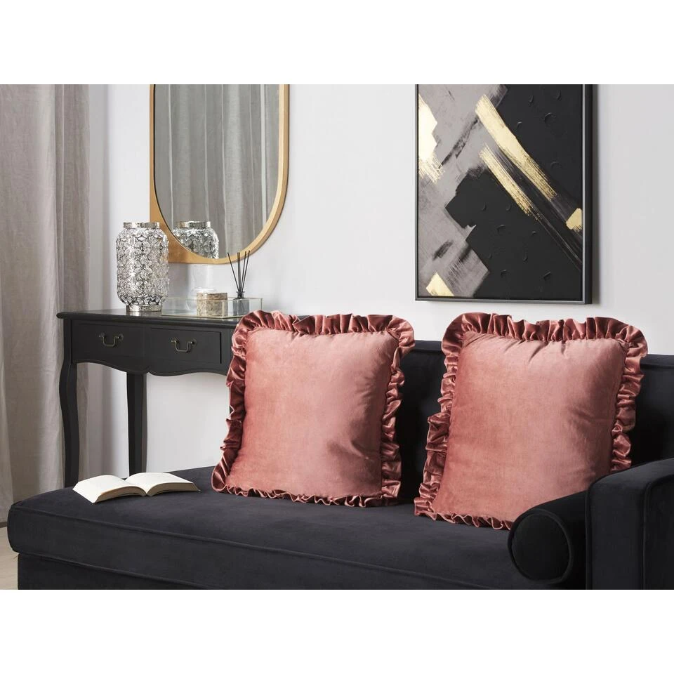 Beliani Sierkussen KALANCHOE - Roze Fluweel Beliani Sierkussen KALANCHOE - Roze Fluweel -Beliani 0ab055ccb4f649f1a736b1d096830d45