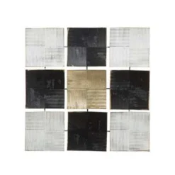 Beliani Wanddecoratie TITANIUM - Zwart Metaal