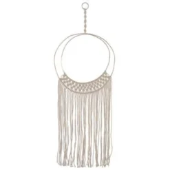 Beliani Wanddecoratie ALUVA - Beige Katoen