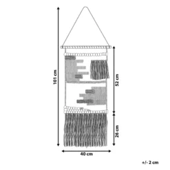 Beliani Wanddecoratie ATHANI - Beige Katoen -Beliani 1000001489 0102