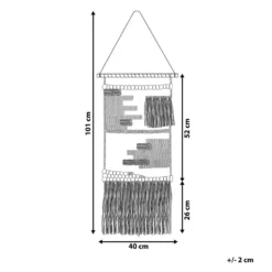 Beliani Wanddecoratie ATHANI - Beige Katoen -Beliani 1000001489 0103