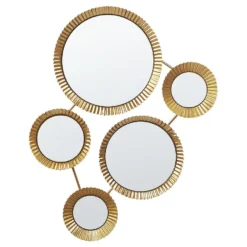 Beliani Wandspiegel WATTRELOS - Goud Ijzer, Glas