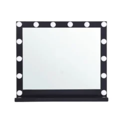 Beliani Make-up Spiegel BEAUVOIR - Zwart Ijzer