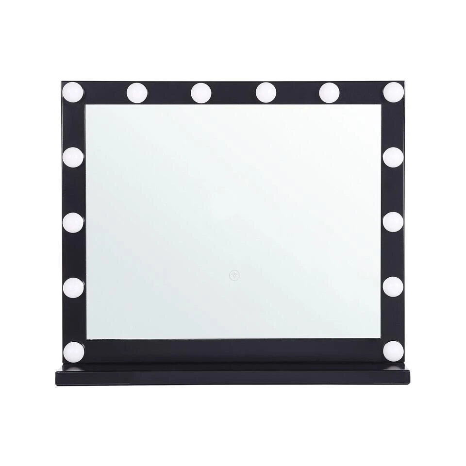 Beliani Make-up Spiegel BEAUVOIR - Zwart Ijzer Beliani Make-up Spiegel BEAUVOIR - Zwart Ijzer -Beliani 1000033607