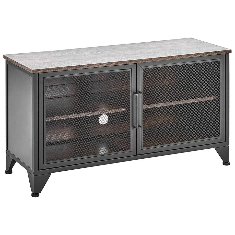 Beliani TV-kast VINCE - Donkere Houtkleur Vezelplaat, Staal Beliani TV-kast VINCE - Donkere Houtkleur Vezelplaat, Staal -Beliani 1000038538