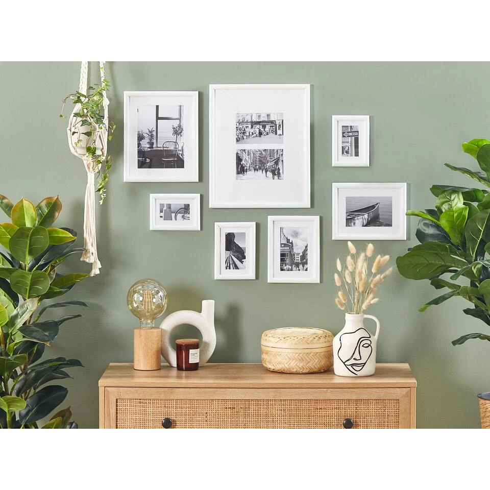 Beliani Fotolijst ZINIARE - Wit Mdf Beliani Fotolijst ZINIARE - Wit Mdf -Beliani 1000045223 0101