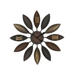 Beliani Wandklok BEINWIL - Bruin Ijzer