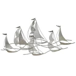 Beliani Wanddecoratie AMERICIUM - Zilver Metaal