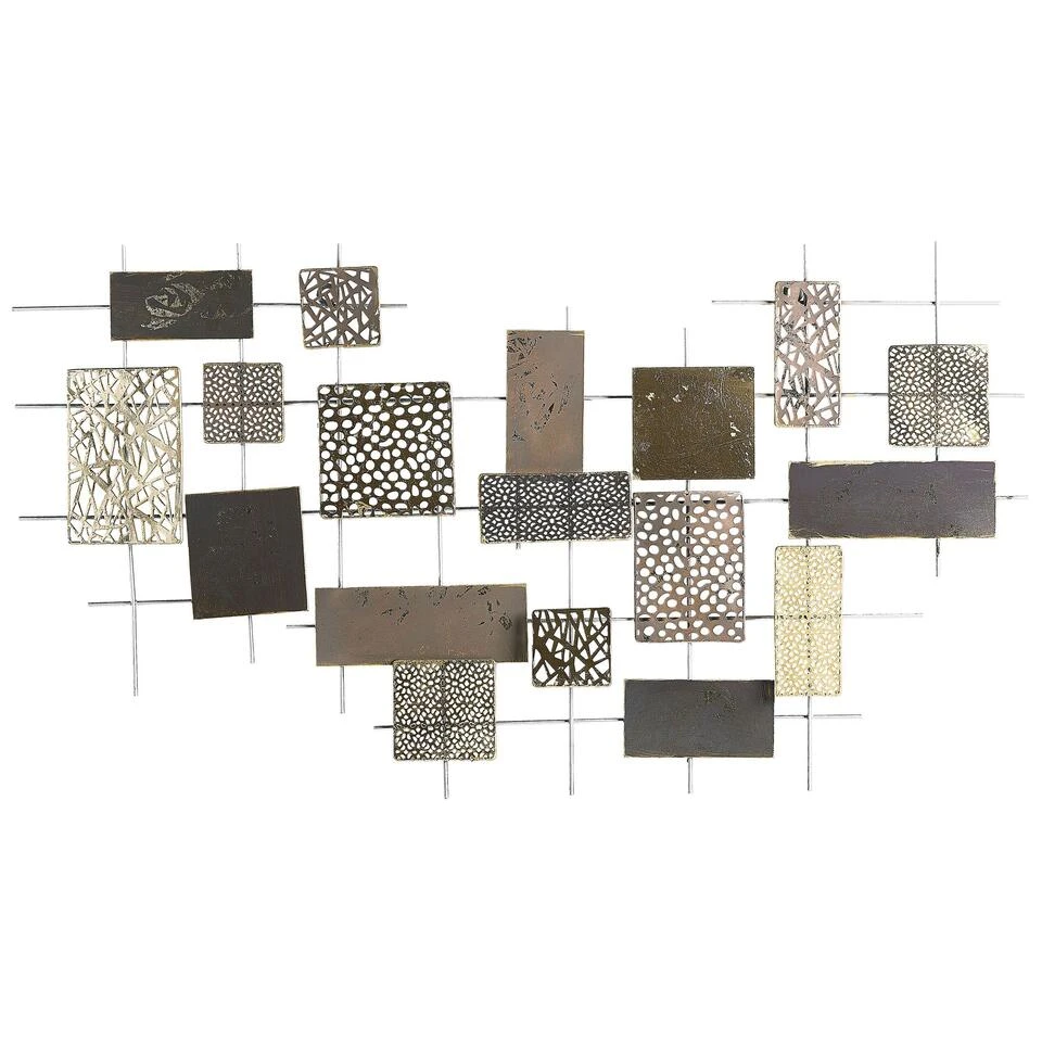 Beliani Wanddecoratie ASTATINE - Goud Metaal Beliani Wanddecoratie ASTATINE - Goud Metaal -Beliani 1000047403