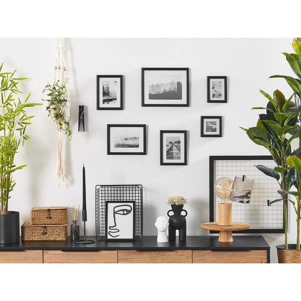 Beliani Fotolijst ZINIARE - Zwart Mdf Beliani Fotolijst ZINIARE - Zwart Mdf -Beliani 1000055351 0101