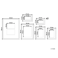 Beliani Fotolijst ZINIARE - Zwart Mdf 2 Beliani Fotolijst ZINIARE - Zwart Mdf -Beliani 1000055352 0102
