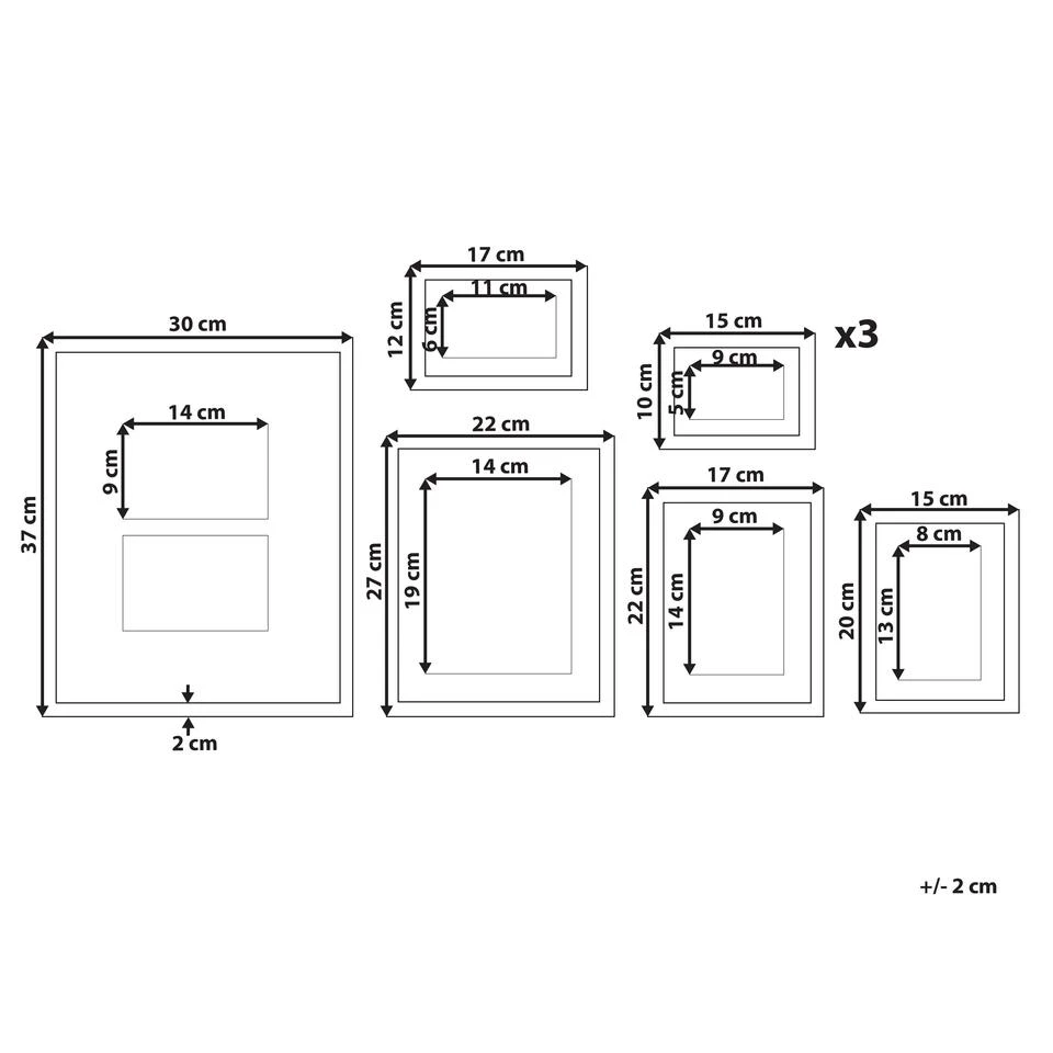 Beliani Fotolijst GARANGO - Wit Mdf Beliani Fotolijst GARANGO - Wit Mdf -Beliani 1000056810 0102