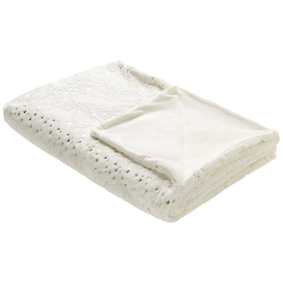 Beliani Plaid ALAZEYA - Beige Polyester Beliani Plaid ALAZEYA - Beige Polyester -Beliani 1000057051