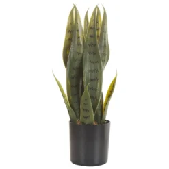 Beliani Kunstplant SNAKE PLANT - Groen Synthetisch Materiaal