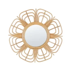 Beliani Wandspiegel PASAKU - Beige Rotan