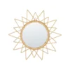 Beliani Wandspiegel AROEK - Beige Rotan, Glas