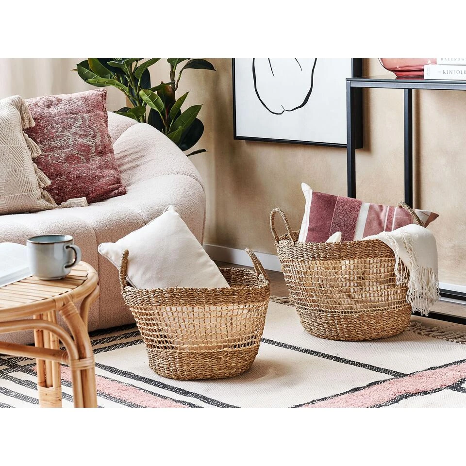 Beliani Mand AROWANA - Beige Zeewier Beliani Mand AROWANA - Beige Zeewier -Beliani 1000057117 0101