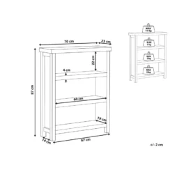Beliani Boekenkast CLIO - Grijs Vezelplaat -Beliani 1000059691 0102