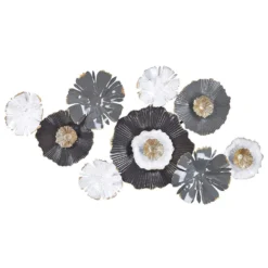 Beliani Wanddecoratie POTASSIUM - Grijs Ijzer