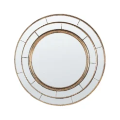 Beliani Wandspiegel BELCHITE - Goud Synthetisch Materiaal, Glas