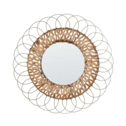 Beliani Wandspiegel PAMOL - Natuurlijk Waterhyacinth