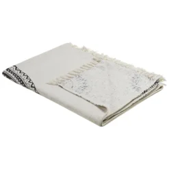 Beliani Plaid BERHAMPORE - Beige Katoen