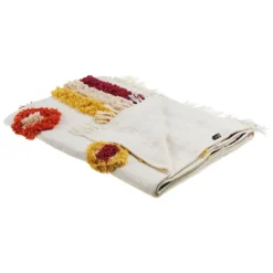 Beliani Plaid AMROHA - Multicolor Katoen