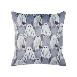 Beliani Sierkussen FANATE - Grijs Fluweel