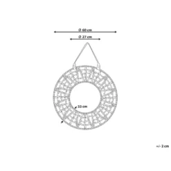 Beliani Wandspiegel PALACI - Natuurlijk Papier Touw 2 Beliani Wandspiegel PALACI - Natuurlijk Papier Touw -Beliani 1000067863 0102