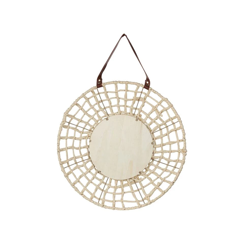 Beliani Wandspiegel PALACI - Natuurlijk Papier Touw Beliani Wandspiegel PALACI - Natuurlijk Papier Touw -Beliani 1000067863 0103