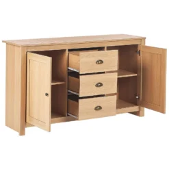 Beliani Sideboard LANSIN - Lichte Houtkleur Vezelplaat -Beliani 1000070372 0103