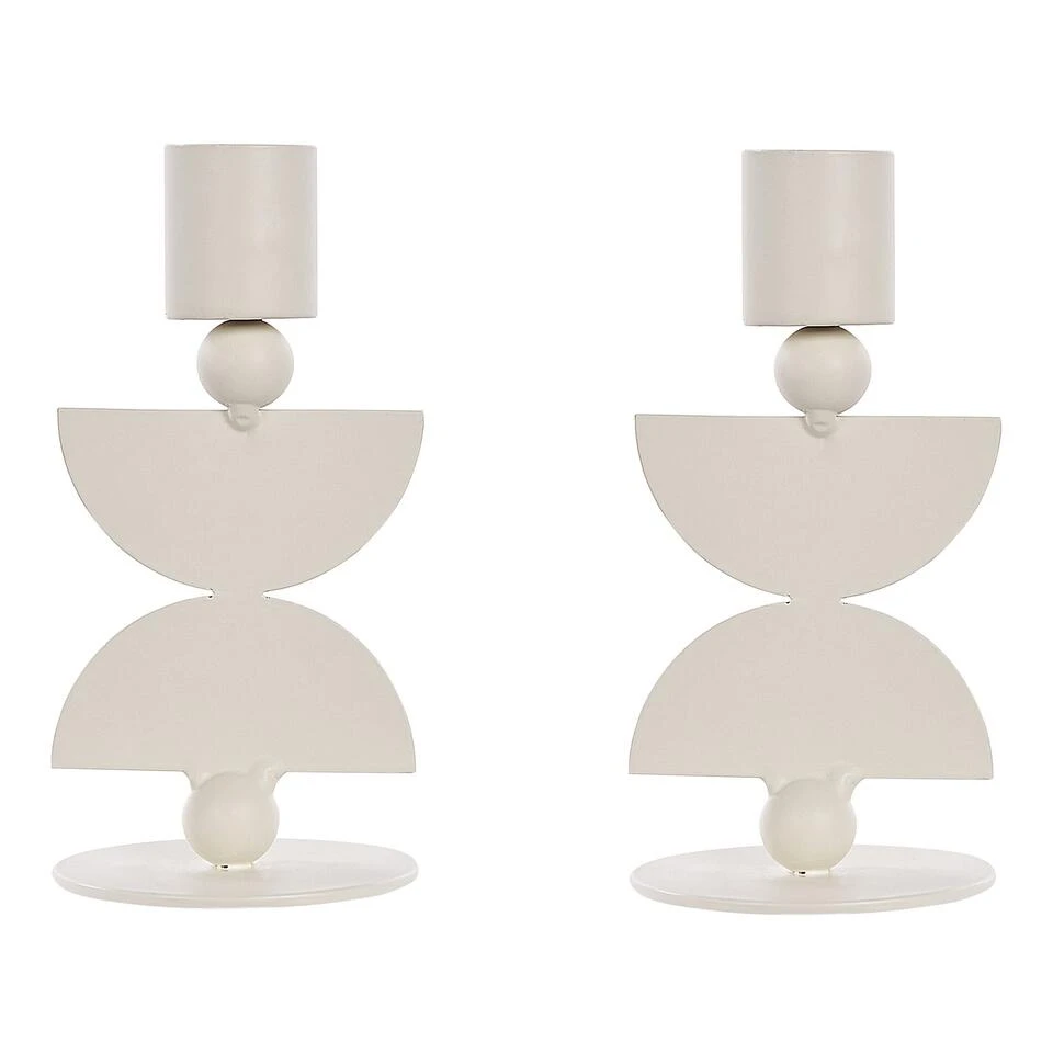 Beliani Kandelaar DAPHINI - Wit Ijzer Beliani Kandelaar DAPHINI - Wit Ijzer -Beliani 1000074029