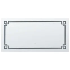 Beliani Badkamerspiegel AVRANCHES - Zilver Glas