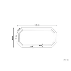 Beliani Badkamerspiegel LOCMARIAQUER - Zilver Glas 2 Beliani Badkamerspiegel LOCMARIAQUER - Zilver Glas -Beliani 1000074084 0102