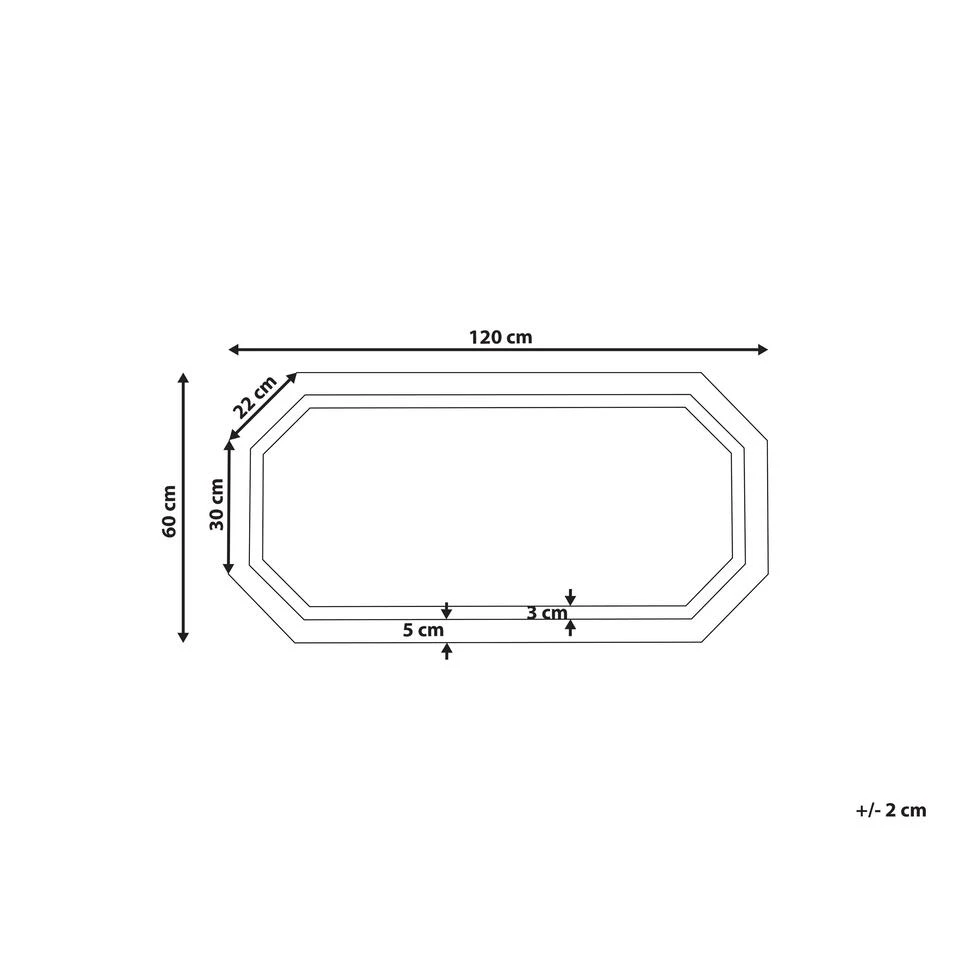 Beliani Badkamerspiegel LOCMARIAQUER - Zilver Glas Beliani Badkamerspiegel LOCMARIAQUER - Zilver Glas -Beliani 1000074084 0102