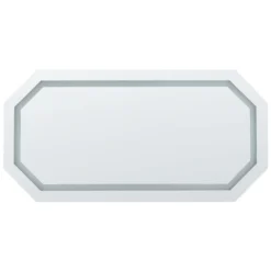 Beliani Badkamerspiegel LOCMARIAQUER - Zilver Glas