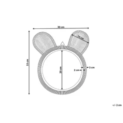 Beliani Wandspiegel ASHANTI - Natuurlijk Rotan -Beliani 1000074981 0102