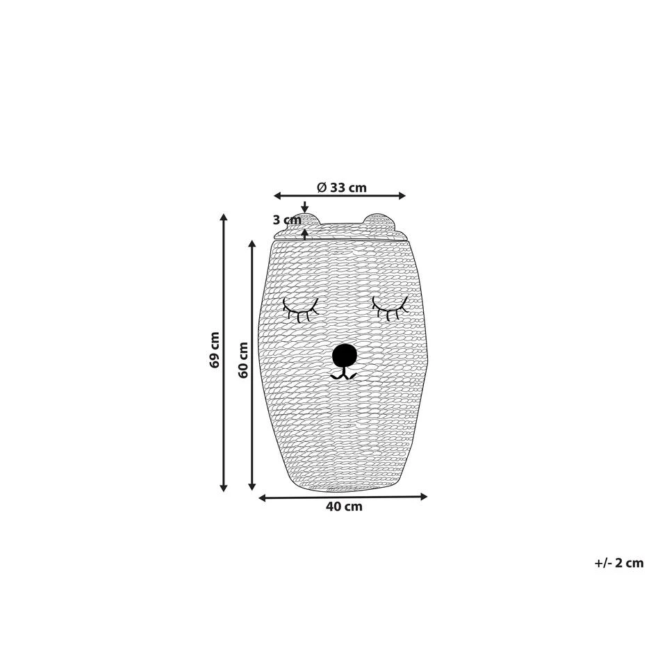 Beliani Mand SAMBUR - Natuurlijk Waterhyacinth Beliani Mand SAMBUR - Natuurlijk Waterhyacinth -Beliani 1000074992 0102