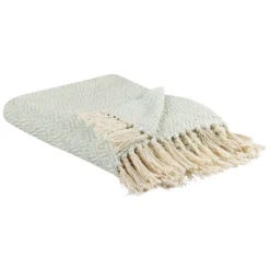 Beliani Plaid MITYAL - Groen Katoen