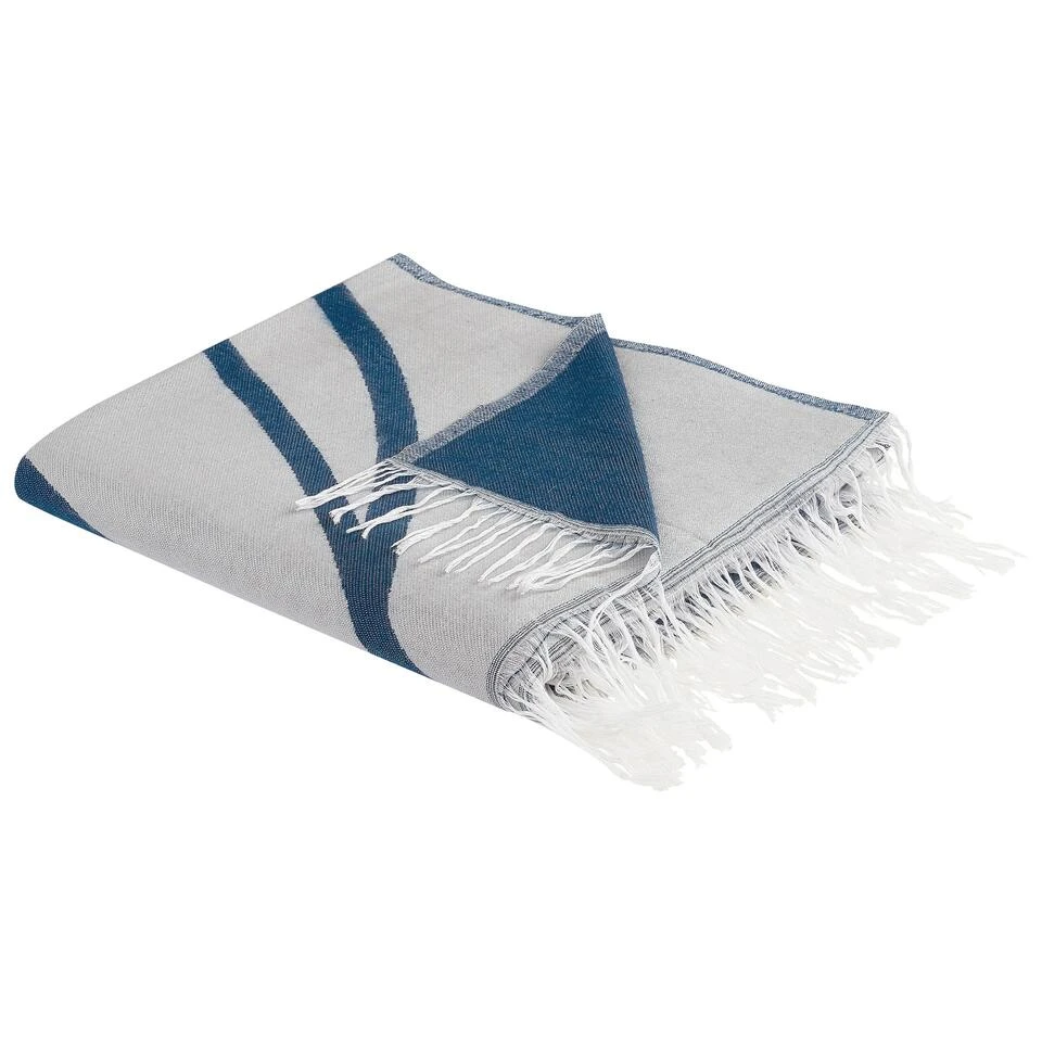 Beliani Plaid HAPREK - Blauw Acryl, Polyester Beliani Plaid HAPREK - Blauw Acryl, Polyester -Beliani 1000079683