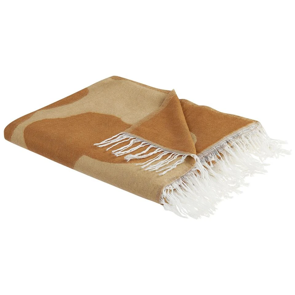 Beliani Plaid BANGRE - Oranje Acryl, Polyester Beliani Plaid BANGRE - Oranje Acryl, Polyester -Beliani 1000079695