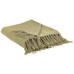 Beliani Plaid YARSA - Groen Katoen