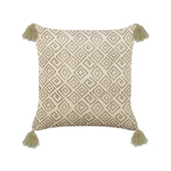 Beliani Sierkussen SANTOLINA - Beige Fluweel