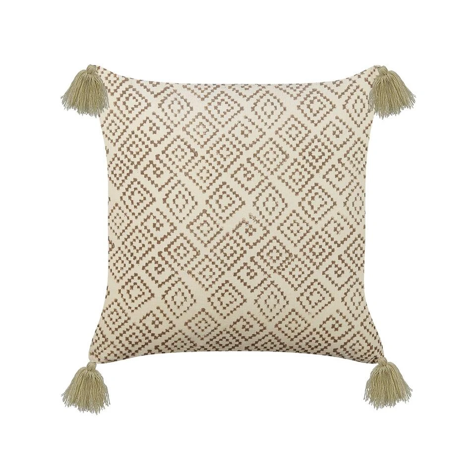 Beliani Sierkussen SANTOLINA - Beige Fluweel Beliani Sierkussen SANTOLINA - Beige Fluweel -Beliani 1000079748