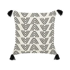 Beliani Sierkussen MAYS - Wit Katoen