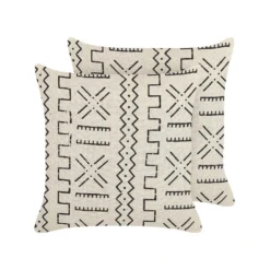 Beliani Sierkussen MYRICA - Wit Katoen