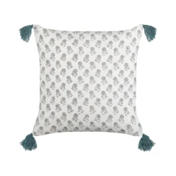 Beliani Sierkussen CORNUS - Wit Katoen